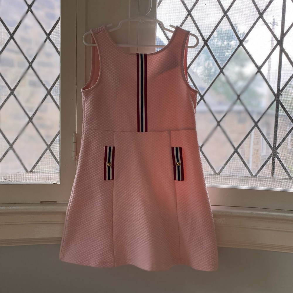 Janie and Jack pink quilted dress size 6
